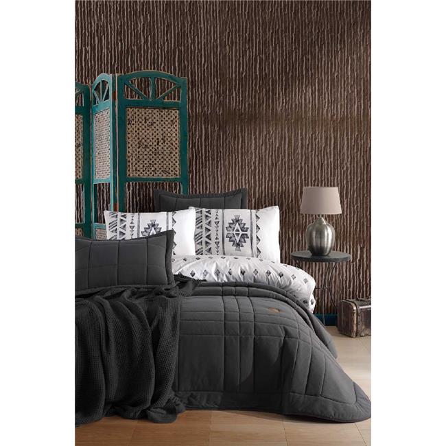 EMILY ANTRASİT YATAK ÖRTÜSÜ SETİ ÇİFT KİŞİLİK